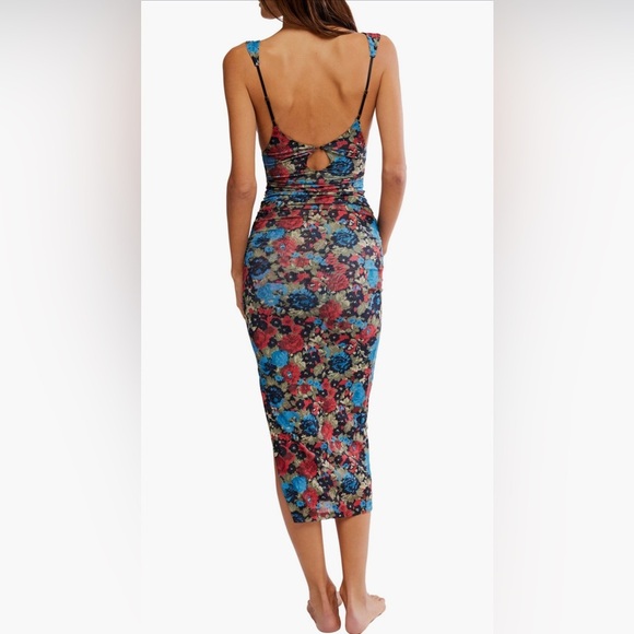 Long Live Printed Mesh Sleeveless Dress NWOT black combo - Picture 2 of 3